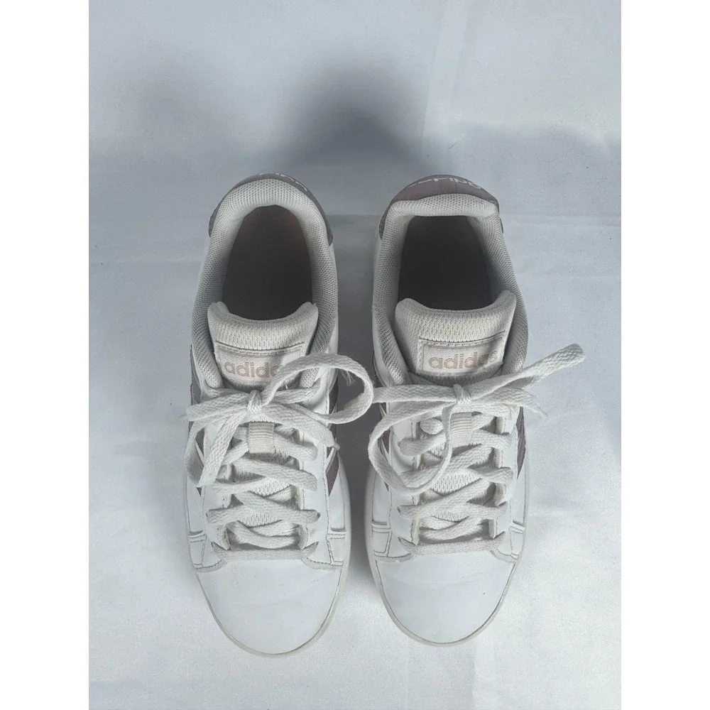 Adidas Grand Court EF0101 Kids 2.5 Sneakers Cloud White Leather Tennis Shoes